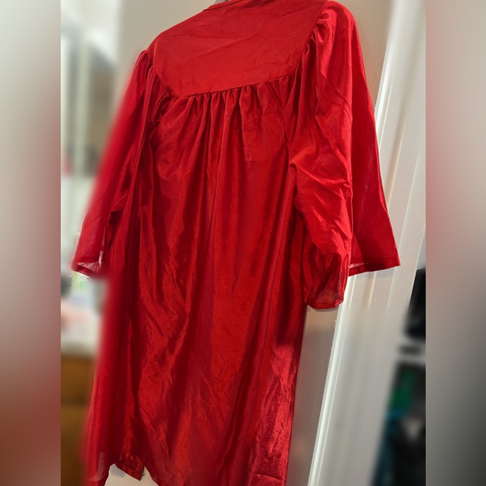 Red Graduation Gown - Picture 2 of 2